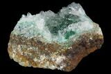 Quartz on Chrysocolla & Malachite - Peru #98081-1